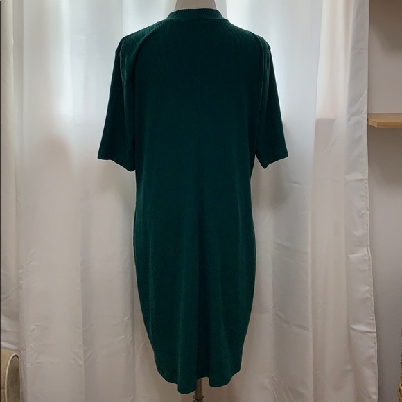 Old Navy Ribbed Green Mock Neck Body-con Dress 2X - Picture 4 of 6
